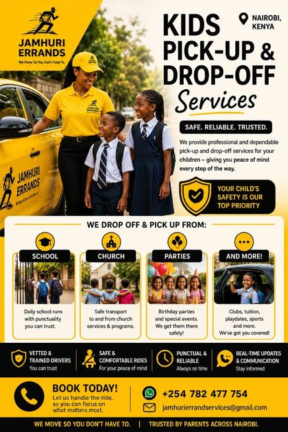 Kids Pick-up and Drop-off brochure